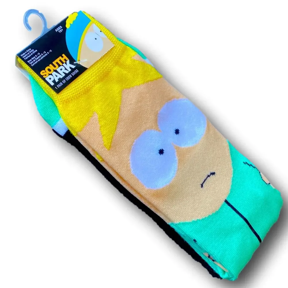 3/$20 South Park Butters Funny Novelty Crew Socks - NWT